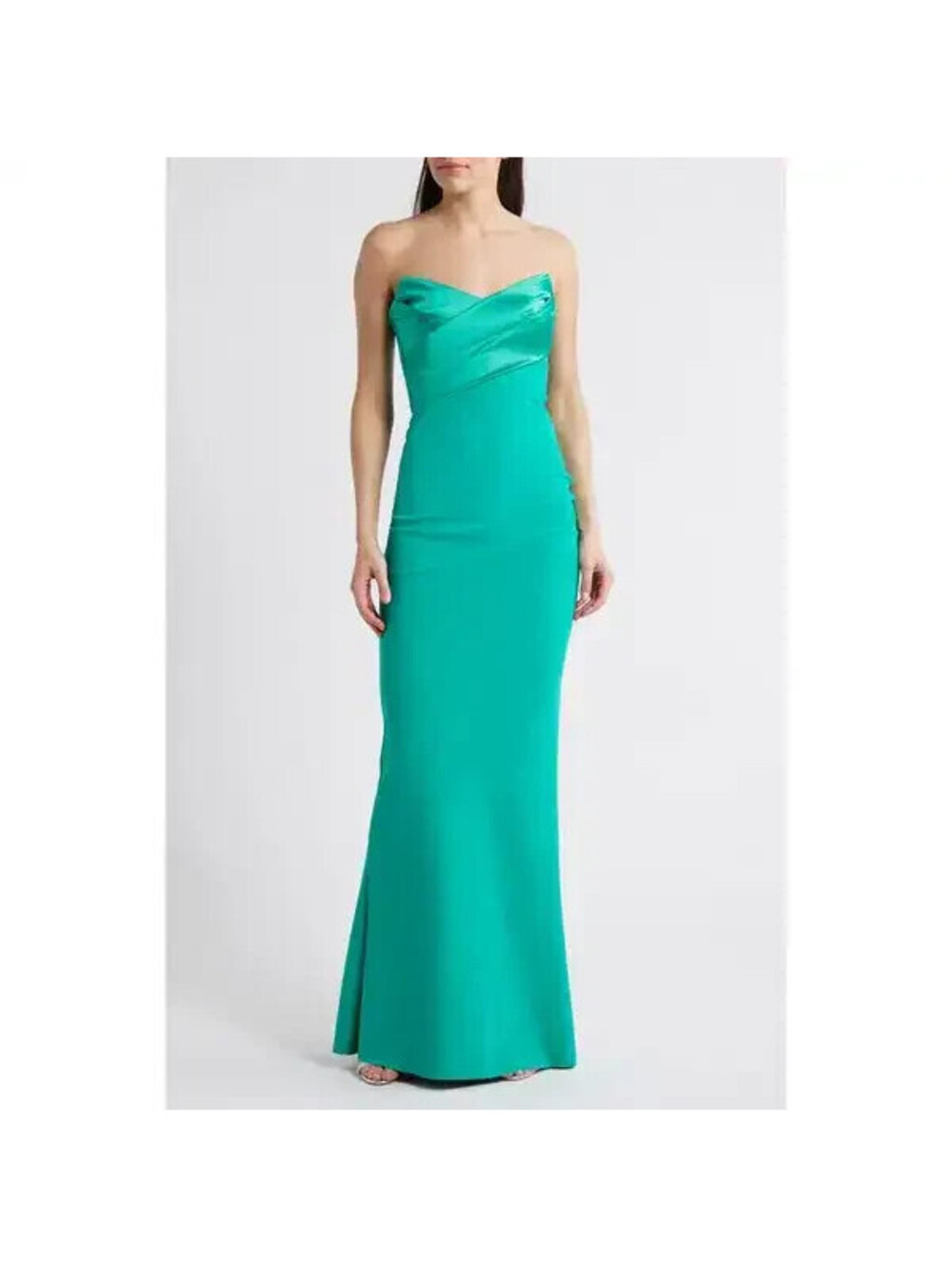 NEW, Chiara Boni La Petite Robe Bairei Strapless Trumpet Gown Sz 40 #MD2618
